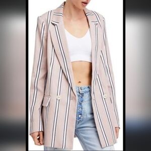 Free People Uptown Girl Striped Blazer